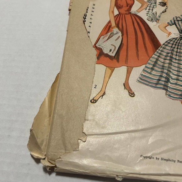 Simplicity Vintage 1950's Pattern  #4249 Misses Halter Dress and Jacket Size 16 - Picture 5 of 8